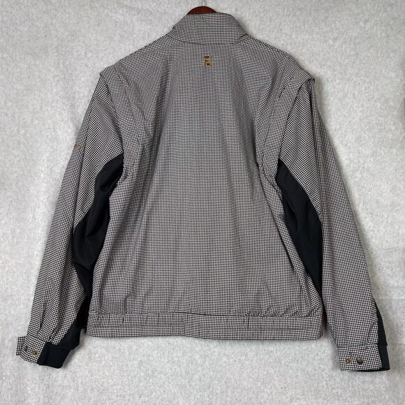 FootJoy DryJoy Mens M Full Zip Jacket Houndstooth Pattern Convertible Vest - Picture 7 of 12